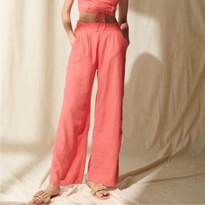 ABERCROMBIE linen blend
tailored wide leg pants. Medium